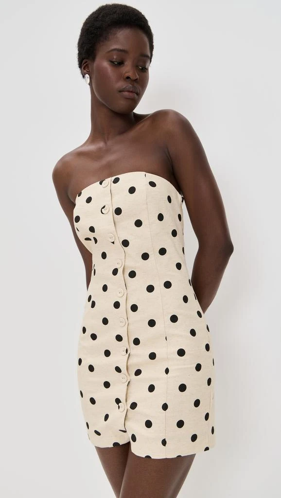 Endless Rose Polka Dot Linen Strapless Dress 1