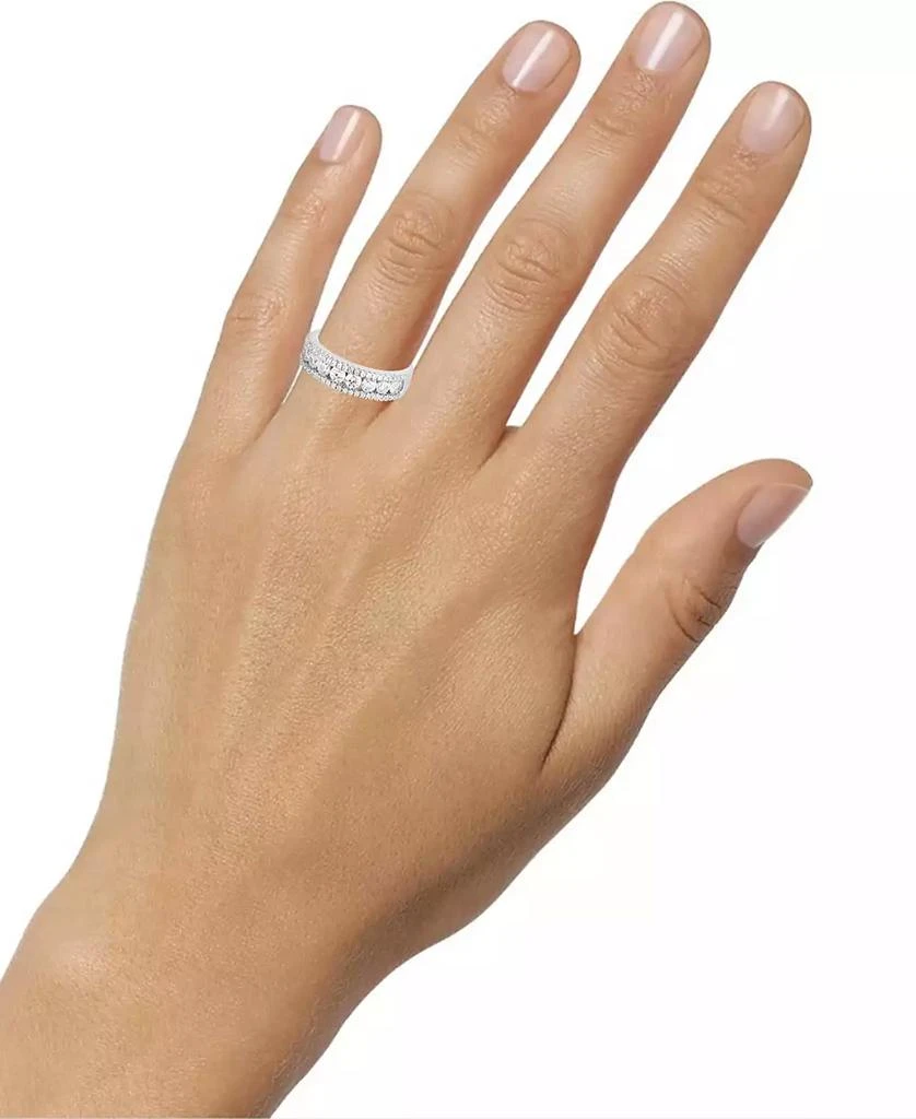 Arabella Sterling Silver Cubic Zirconia Three-Row Ring (2-1/10 ct. t.w.) 2