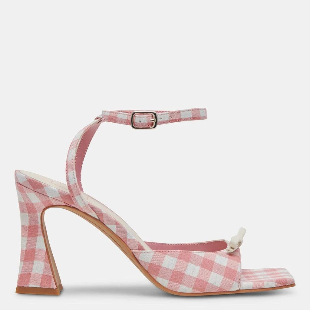 Dolce Vita Loise Heels White Pink Gingham 1