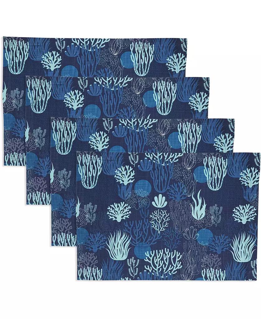 Saro Lifestyle Ocean Depths Cotton Coral Placemats - Thumbnail 2
