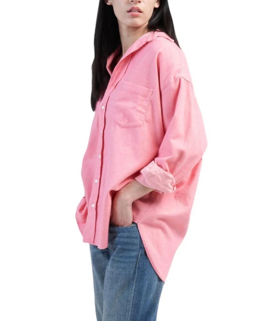 Frank & Eileen Shirley Oversized Button Up Shirt In Pink 3