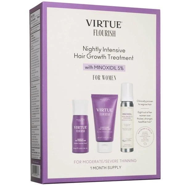 VIRTUE VIRTUE Flourish Nightly Intensive Hair Growth Treatment - Trial Size 3 piece 1