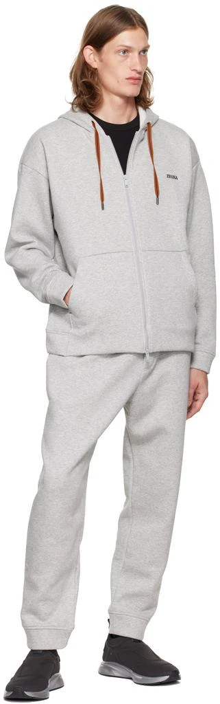 ZEGNA Gray Essential Lounge Pants 4