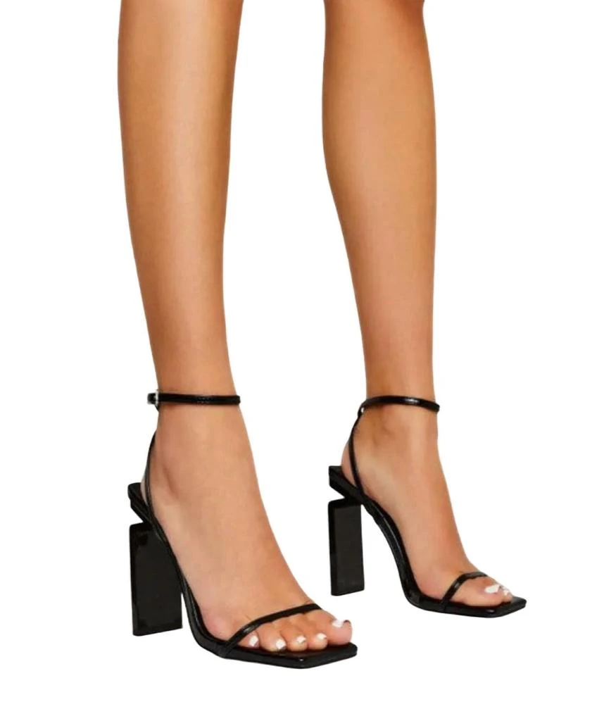 Lemonade Cutout Block Heel In Black 1