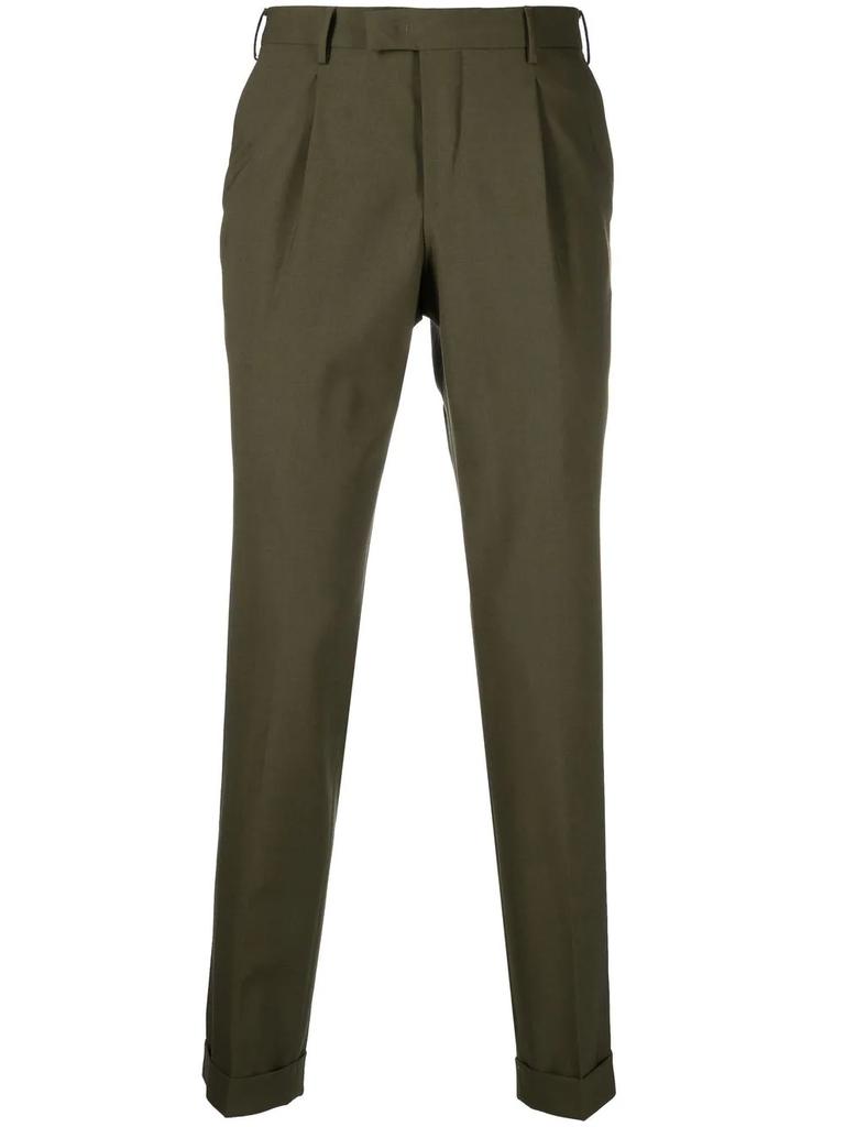 Pt01 tapered tailored trousers - men -  -  - Green