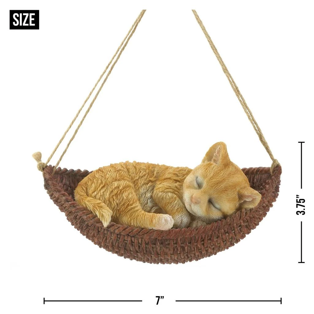 Actifo Napping Kitten on Hammock Hanging Figurine - Multicolor 4
