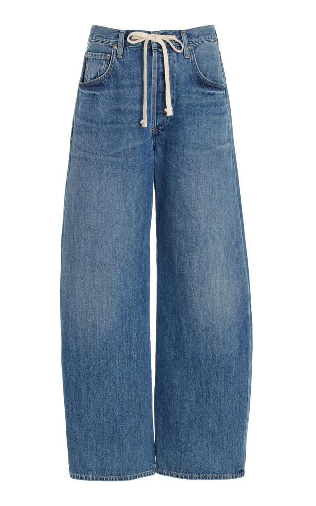 Citizens of Humanity Citizens of Humanity - Brynn Drawstring Rigid Low-Rise Wide-Leg Jeans - Dark Wash - 26 - Moda Operandi