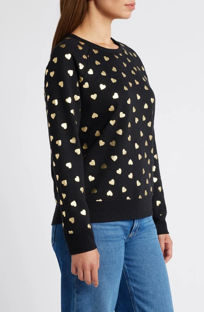 Caslon Heart Foil Print Graphic Sweatshirt 3