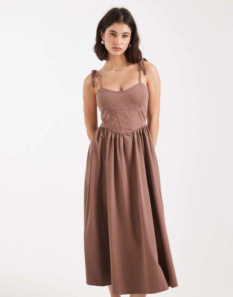blush maxi dress bridesmaid ASRANA / A Line Wedding Dress with Puff Shoulders Design