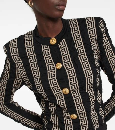 Balmain Monogram wool-blend cardigan 4