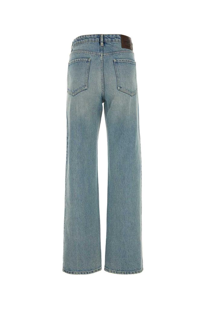 Miu Miu Miu Miu Logo Patch Straight-Leg Jeans