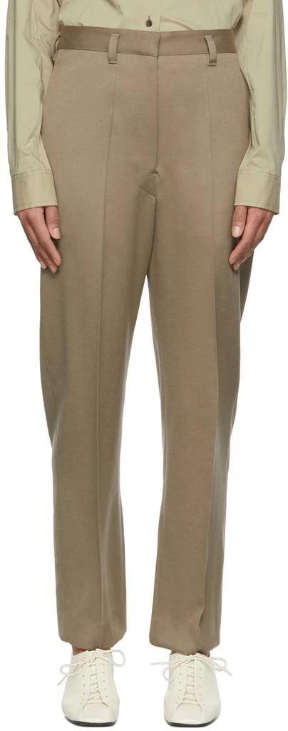 Lemaire Taupe Wool Trousers 1