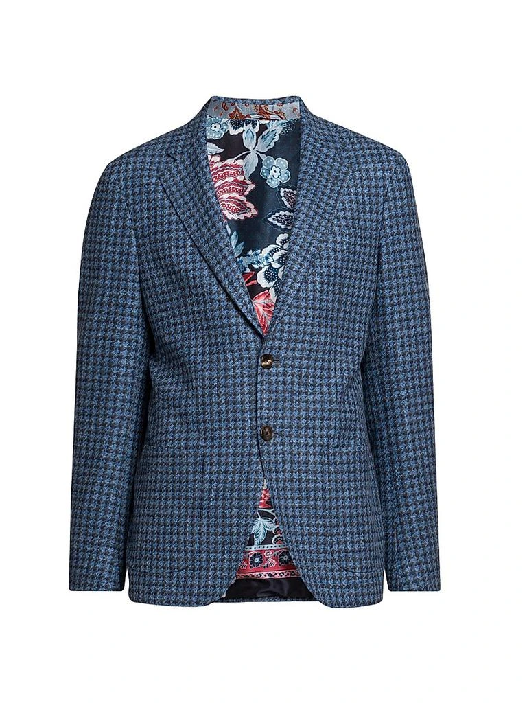 ETRO Houndstooth Wool-Blend Blazer 1