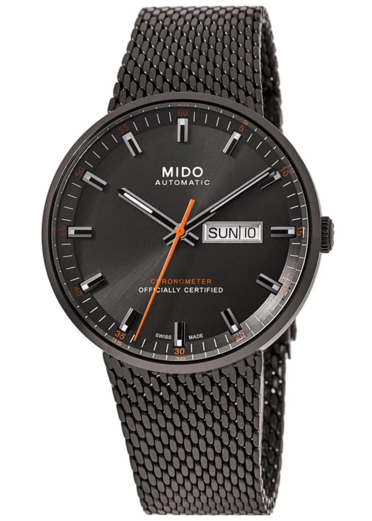 MIDO Commander Icone Grey Dial Black Steel Men's Watch M031.631.33.061.00 1