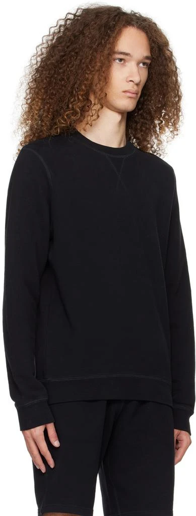Sunspel Black Crewneck Sweatshirt 2