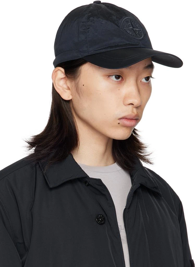 Stone Island Navy Nylon Metal Cap 2