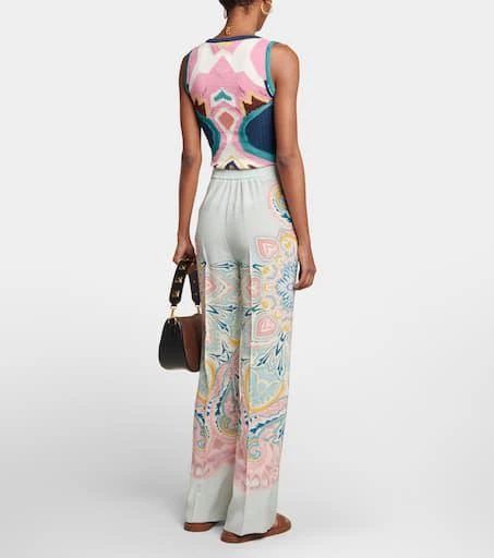 ETRO Paisley high-rise silk pants 3