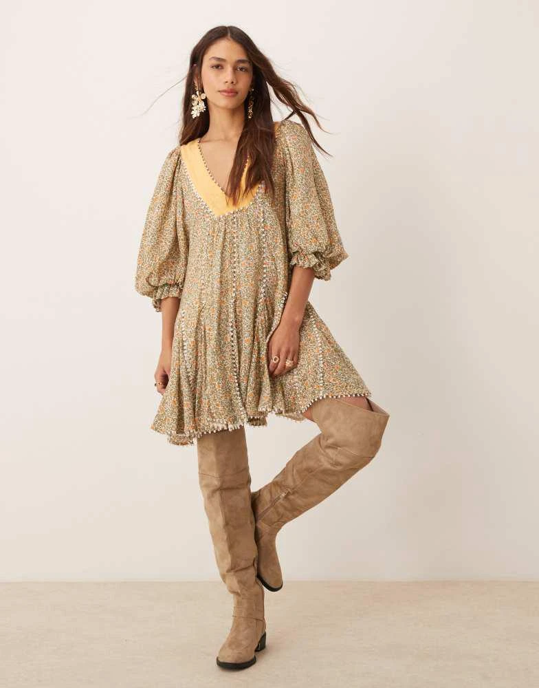 Free People ditsy floral puff sleeve boho mini dress in green On Sale Now with Up to 51% Off | Discover Exclusive Deals & Savings at BeyondStyle Authentic Free People Free People ditsy floral puff sleeve boho mini dress in green On Sale Now with Up to 51% Off | Discover Exclusive Deals & Savings at BeyondStyle Authentic Free People