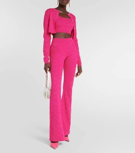 Versace La Greca high-rise flared pants 2