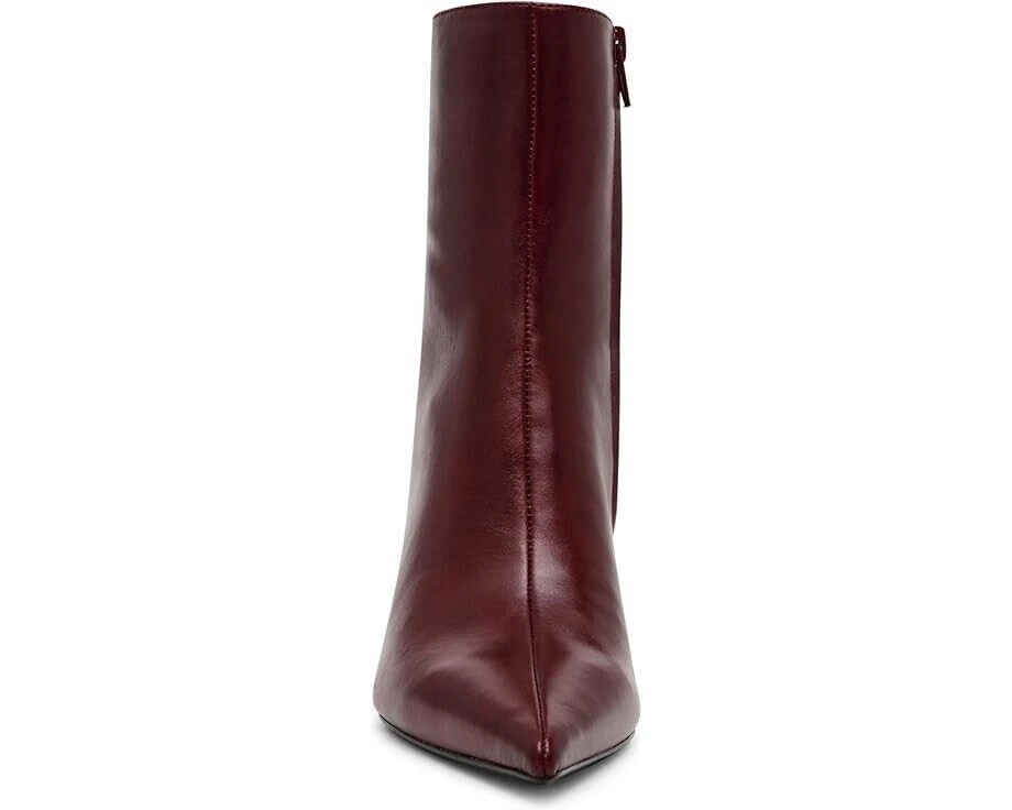 Steve Madden Alston Booties Women's US 7.5 Burgundy Leather Pointed Toe ZPO2764 3