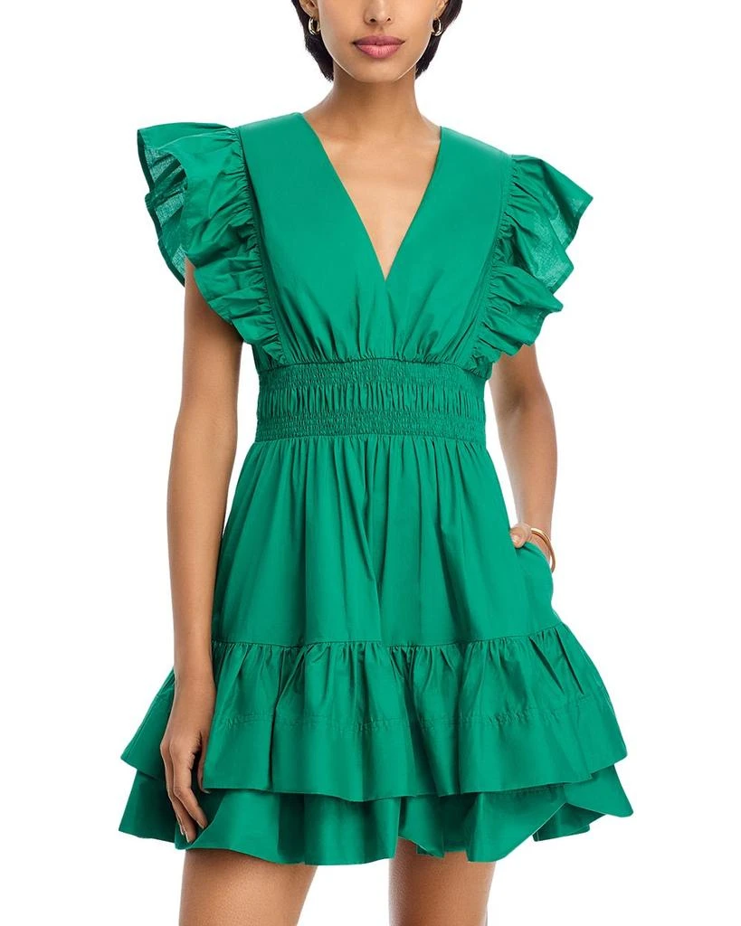 AQUA Flutter Sleeve Mini Dress - Exclusive 2