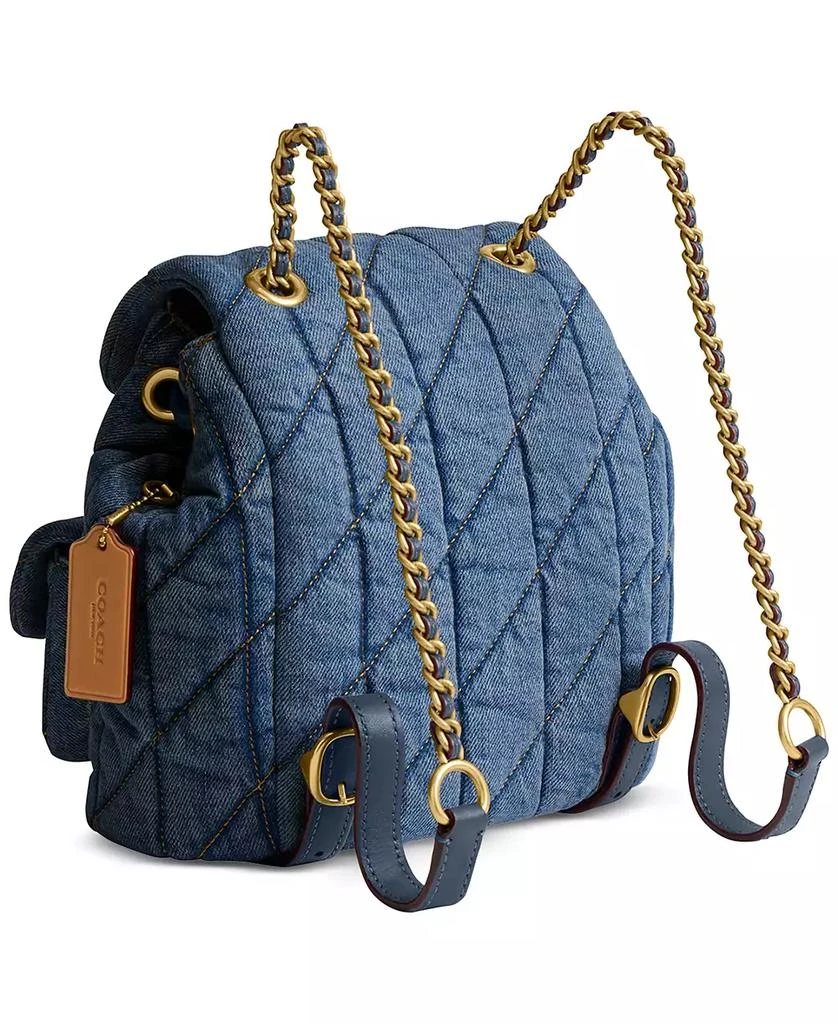 Coach Quilted Tabby Small Denim Backpack 3