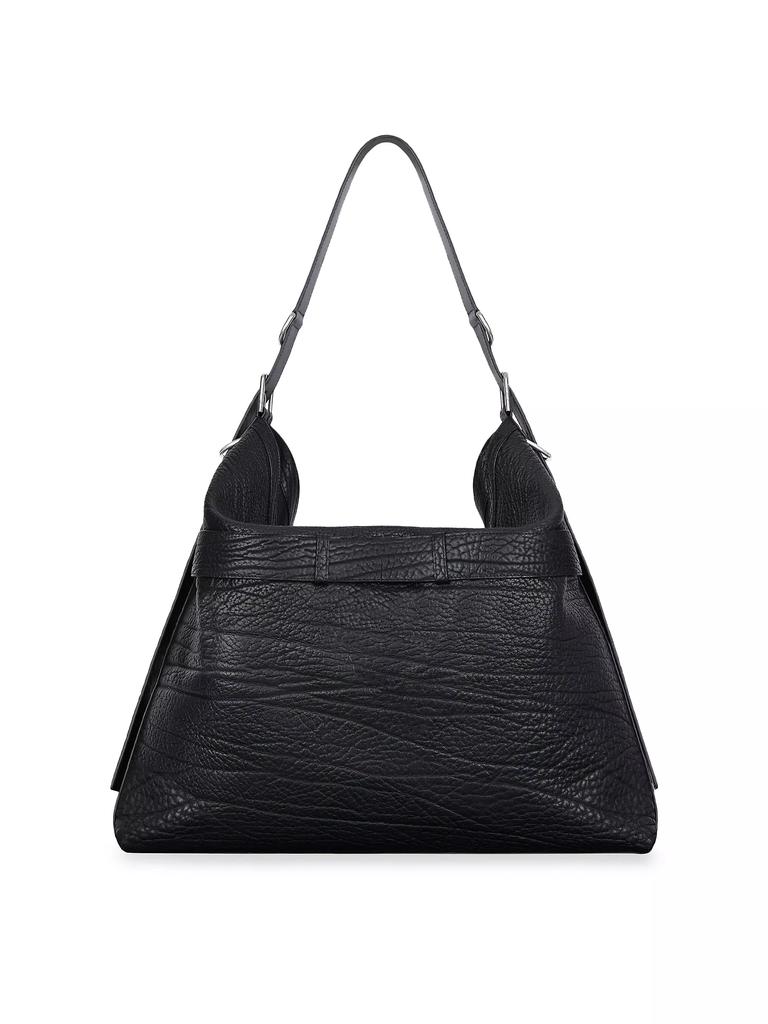 ショルダーバッグ Givenchy Voyou Large Big Buckle Large Voyou bag in grained leather in - black | Givenchy US