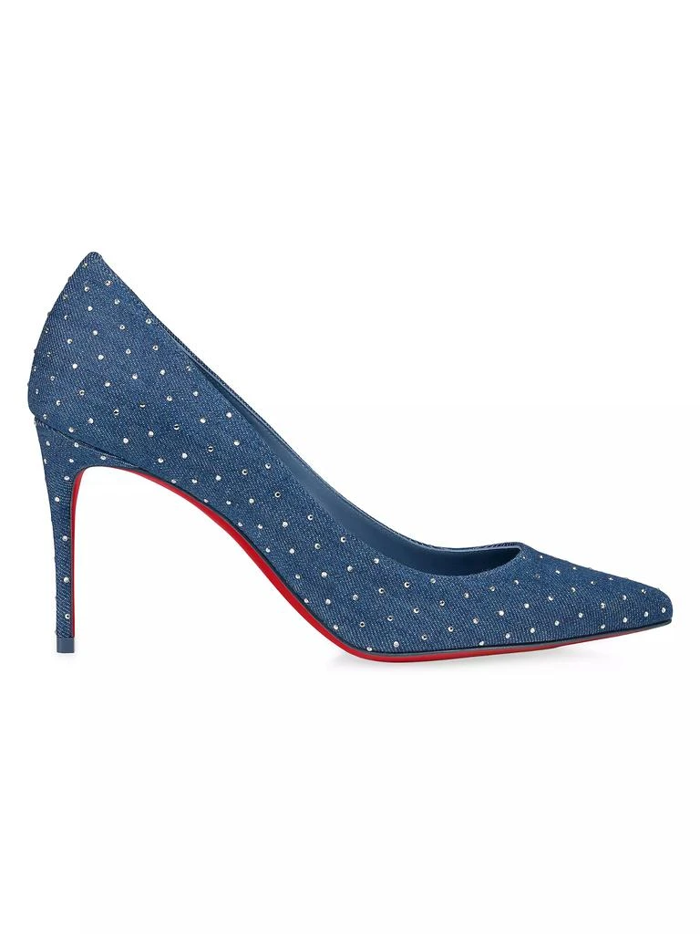 Christian Louboutin Kate Plum Strass 85MM Denim Pumps 1