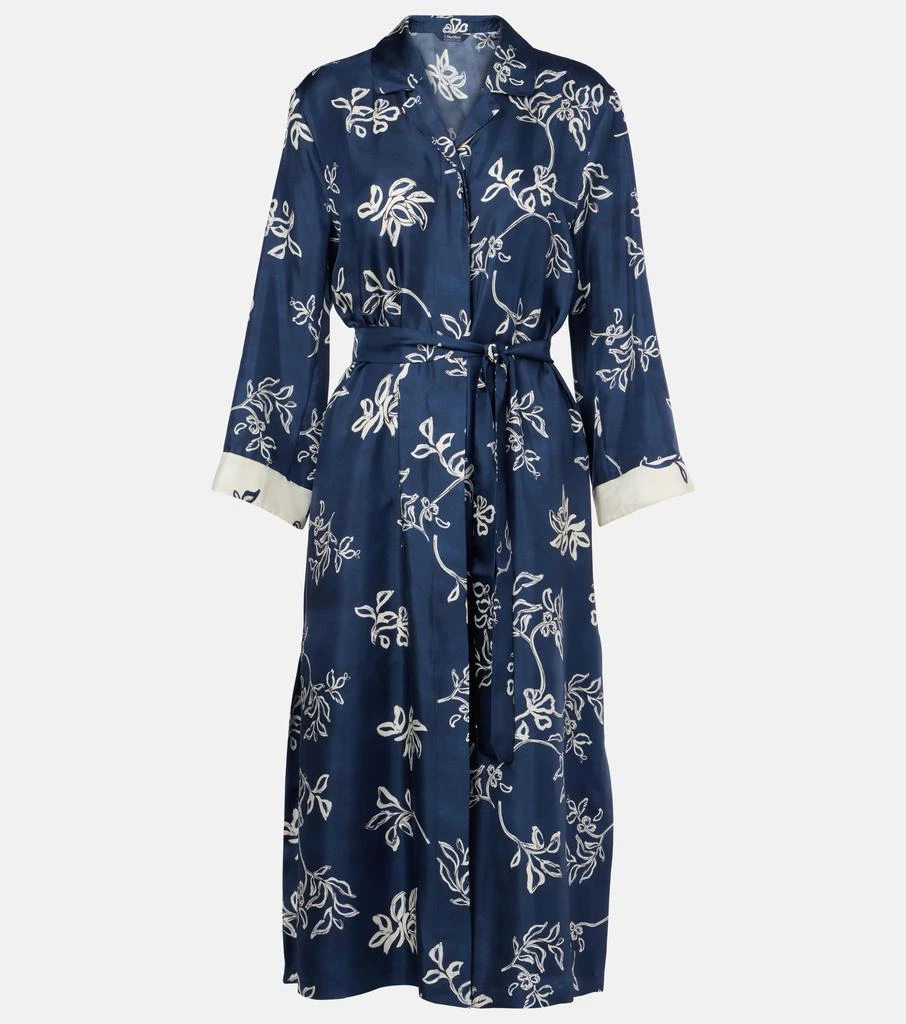 Max Mara Timeo printed twill wrap dress 1