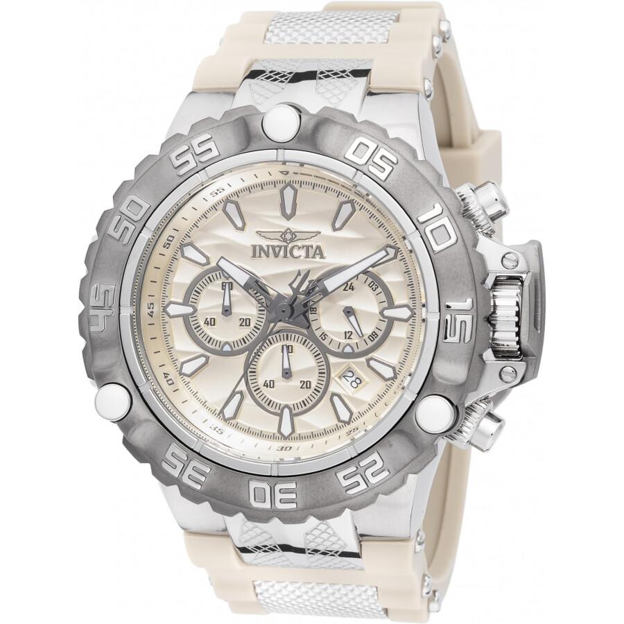 Invicta Subaqua Poseidon Chronograph GMT Quartz Champagne Dial Men
s Watch 48558