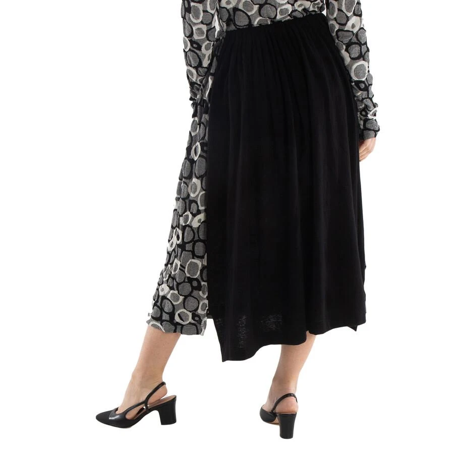 YOHJI YAMAMOTO Asymmetrical Abstract Patterned Midi Skirt 2