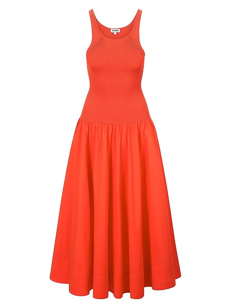 green emerald velvet dress Staud Women's Dena Maxi Dress - White