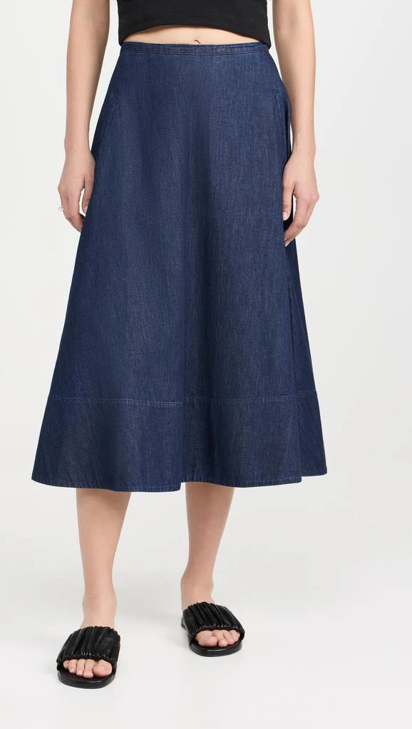 Tibi Summer Denim Circle Skirt 6