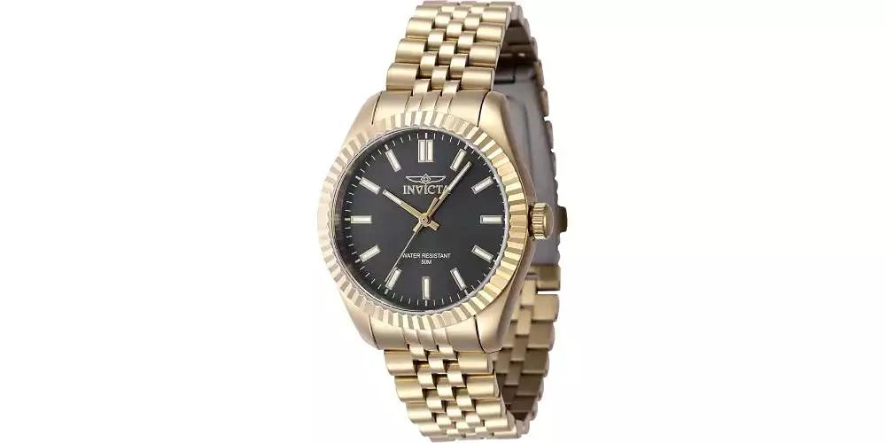 Invicta Women
s 47504 Specialty Quartz 3 Hand Black Dial Watch