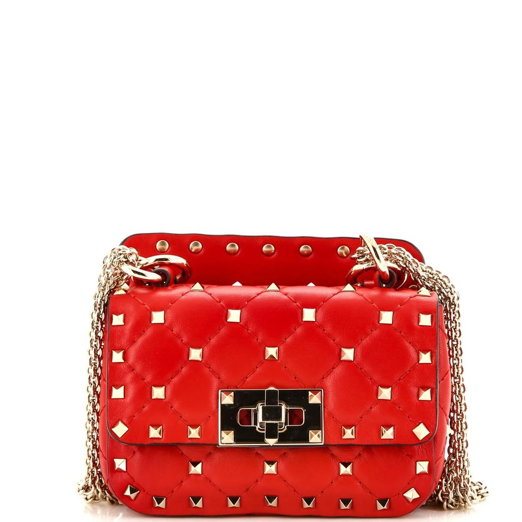 Valentino Rockstud Spike Flap Bag Quilted Leather Micro 1