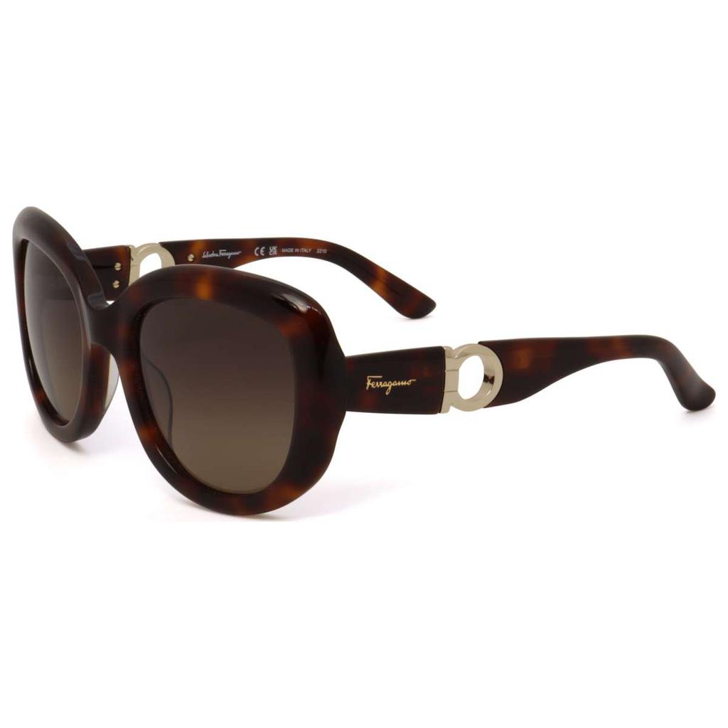 Salvatore Ferragamo Ferragamo Women's Brown Oval Sunglasses