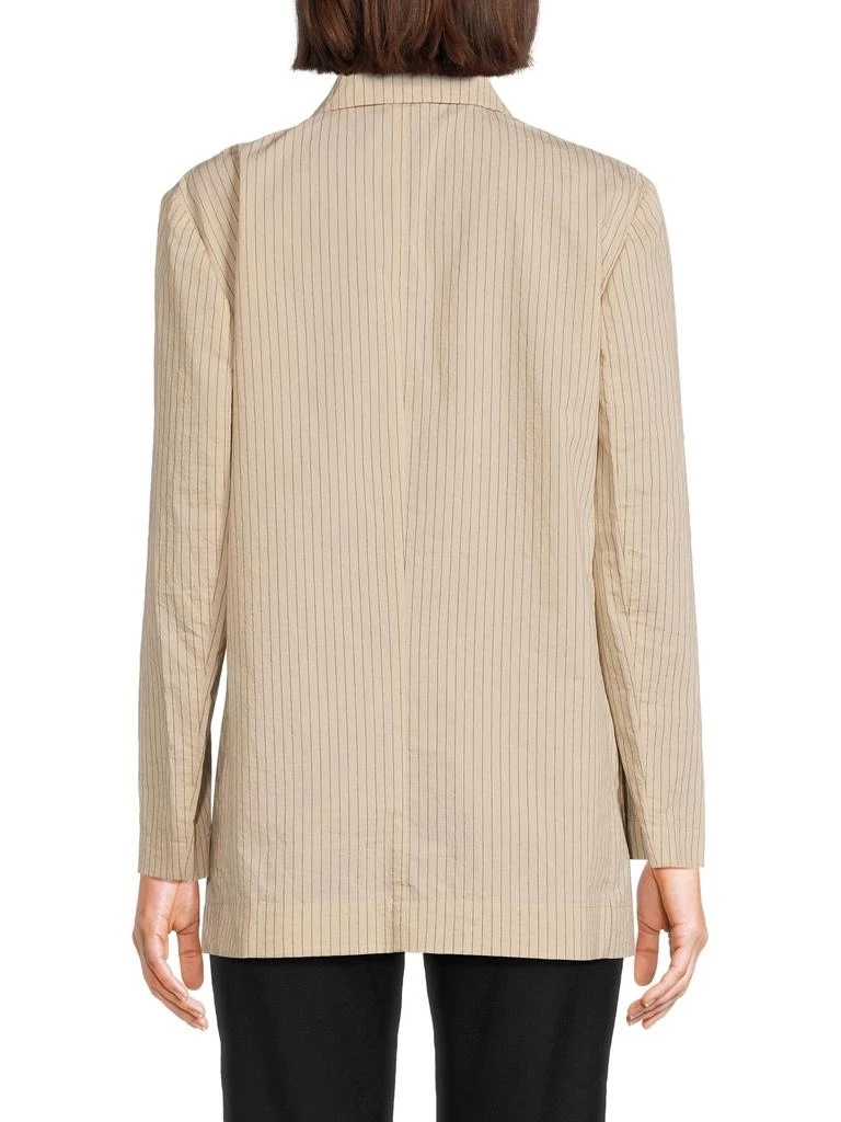 Brunello Cucinelli Striped Stretch Cotton Double-Breasted Blazer 2