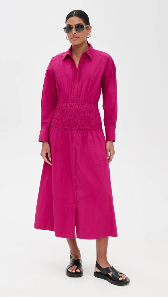 Apiece Apart Sophia Smocked Shirt Dress 4