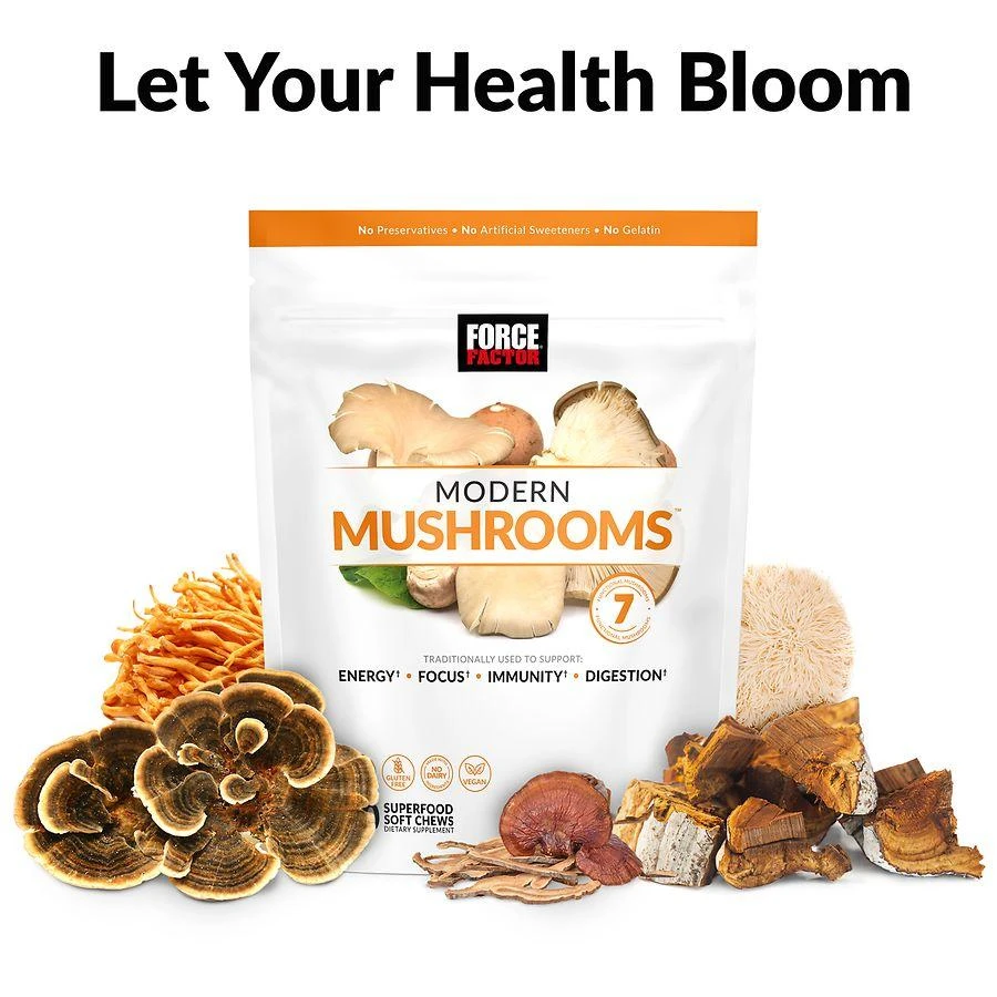 Force Factor Modern Mushrooms Soft Chews Cinnamon Roll 6
