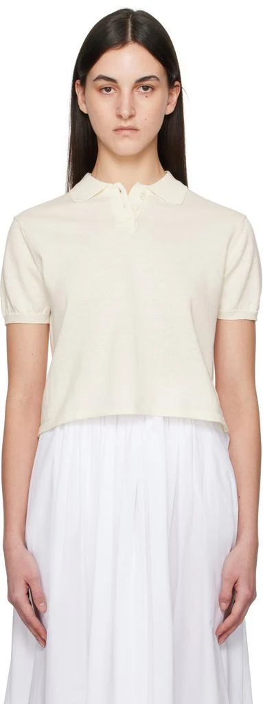 Nothing Written Off-White Cotton Knit Polo 1