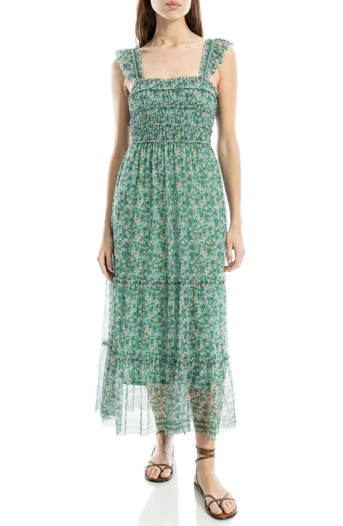 Shop Floral Ruffle Strap Smocked Tiered Chiffon Maxi Dress on Sale at  BeyondStyle  Get 83% Off Floral Ruffle Strap Smocked Tiered Chiffon Maxi  Dress with Limited-Time Flash Deals, Exclusive Discounts, and