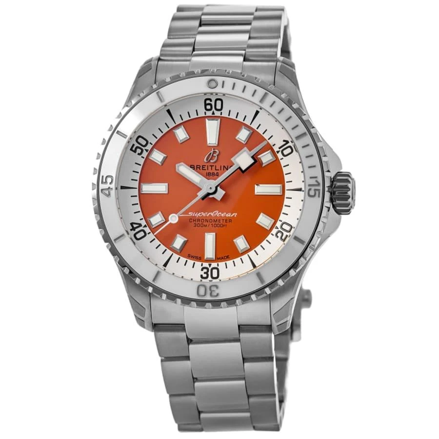 BREITLING Superocean Automatic 36 Orange Dial Steel Women's Watch 1