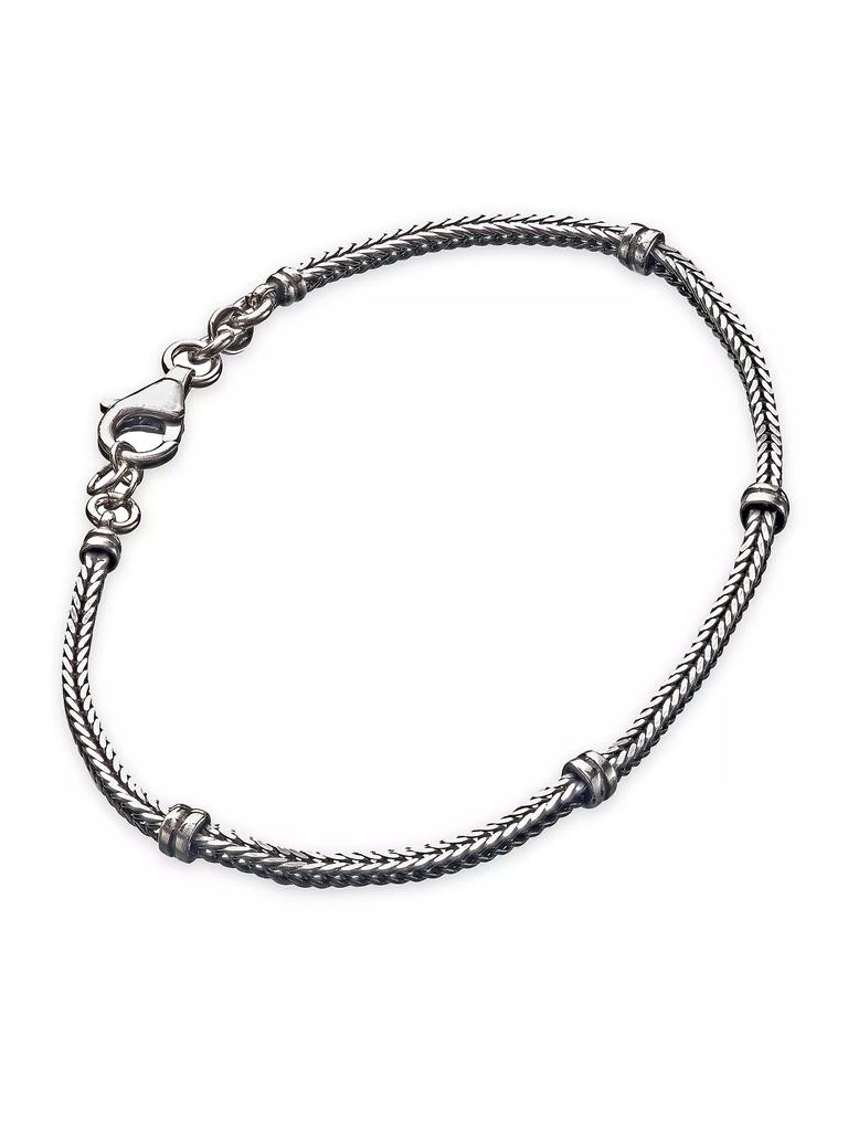 Jan Leslie Sterling Silver Herringbone Bracelet