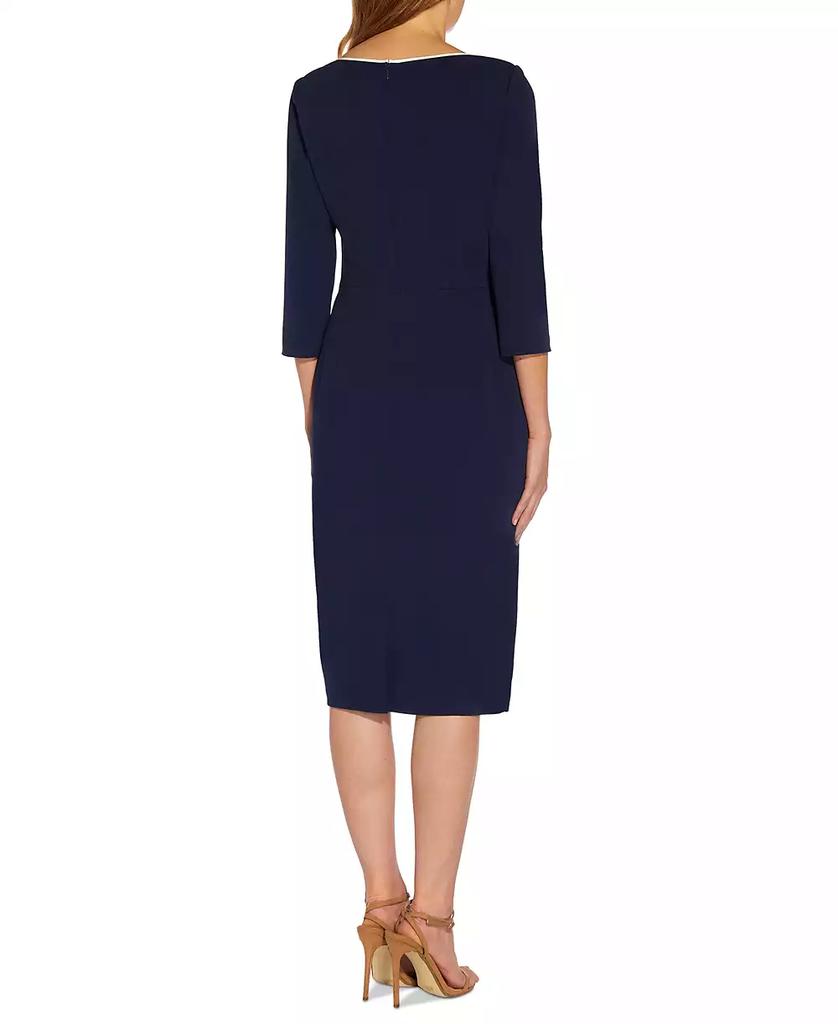 Adrianna Papell Petite Tipped Tie-Waist Dress