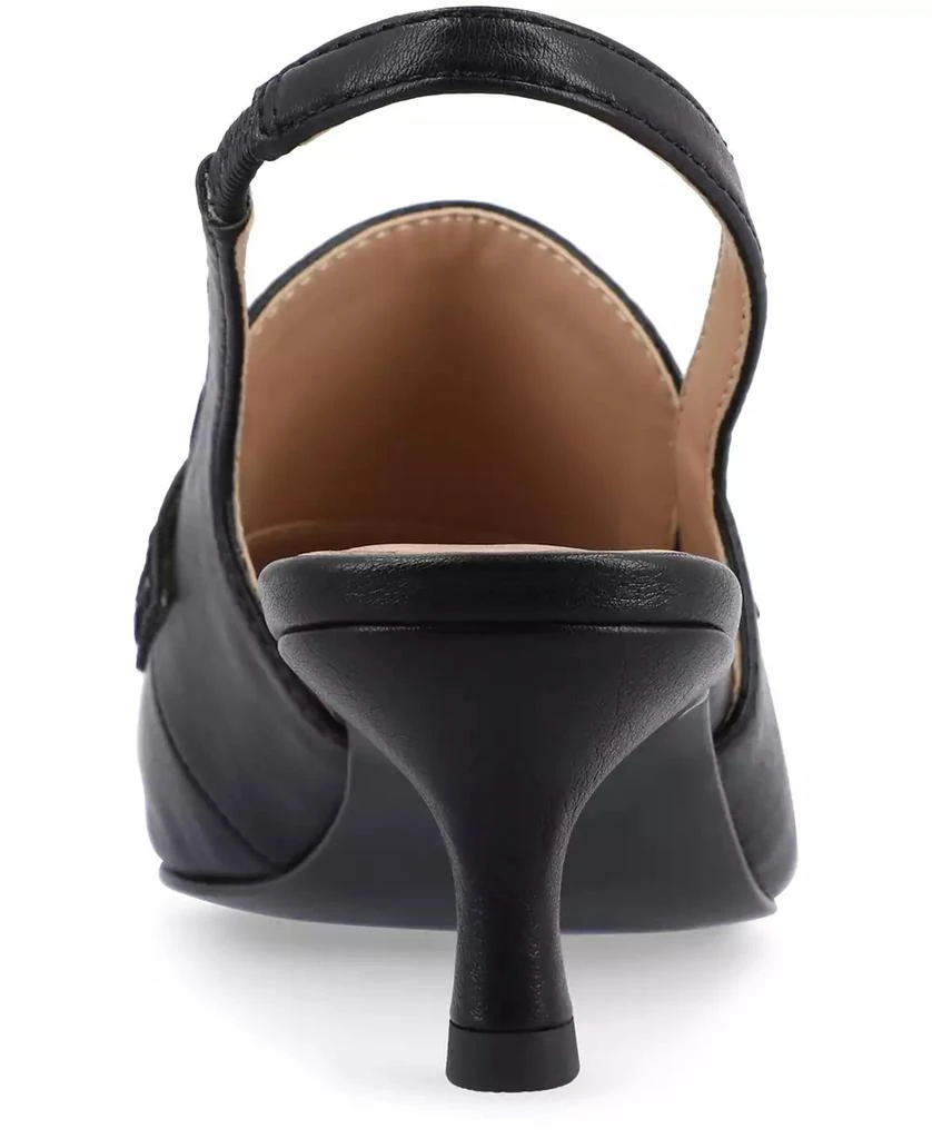 Journee Collection Women's Amory Tailored Kitten Heel Slingback Pumps 3