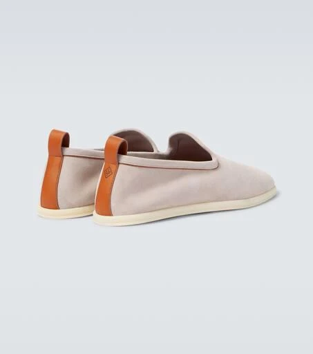 Loro Piana Venice Walk suede slip-on shoes 6