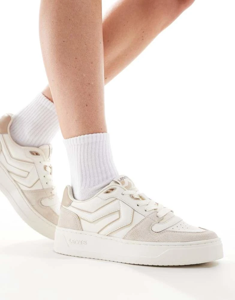 Levi's Levi's Glide L chunky trainers with patch logo in beige 1