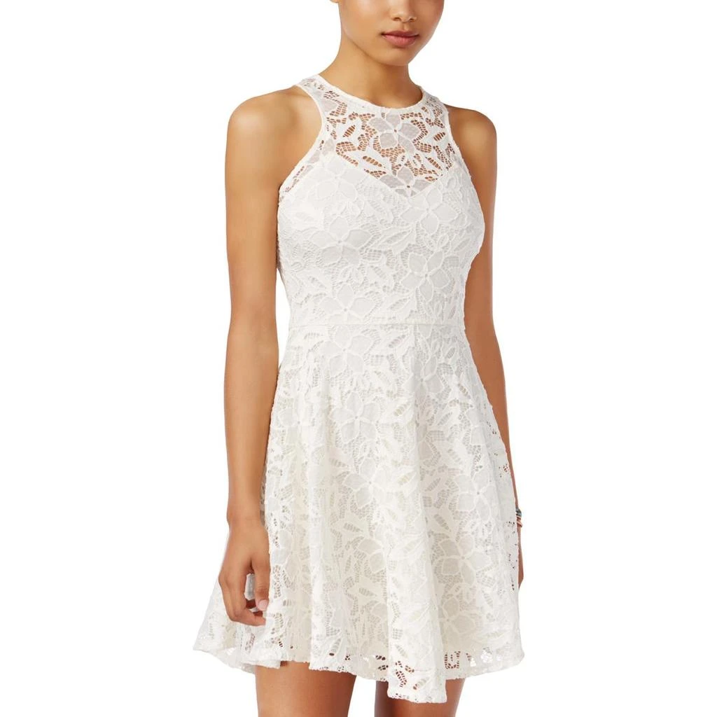 Juniors Womens Lace Mini Skater Dress – On Sale Now with Up to 57