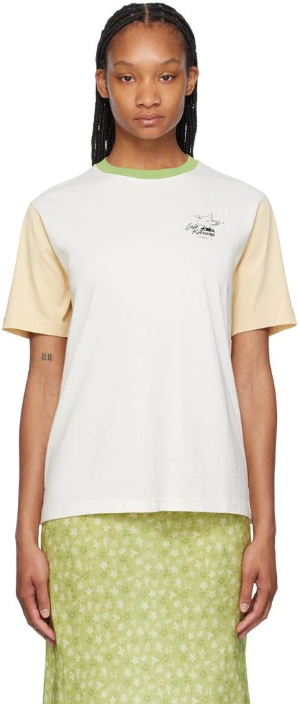 Maison Kitsune White 'Café Kitsuné' T-Shirt 1