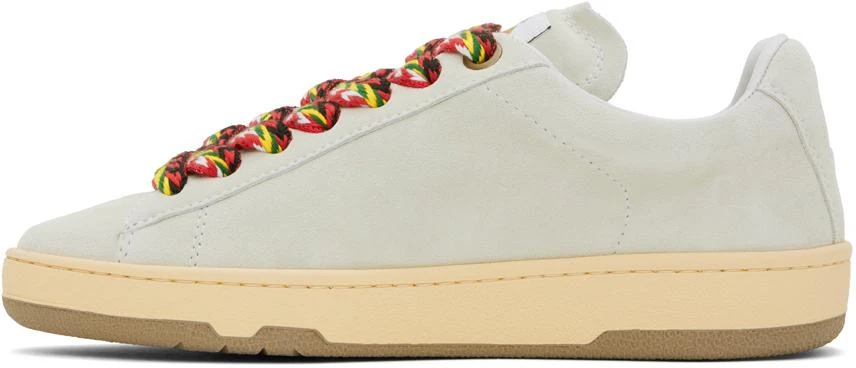 Lanvin White Suede Curb Lite Sneakers 3